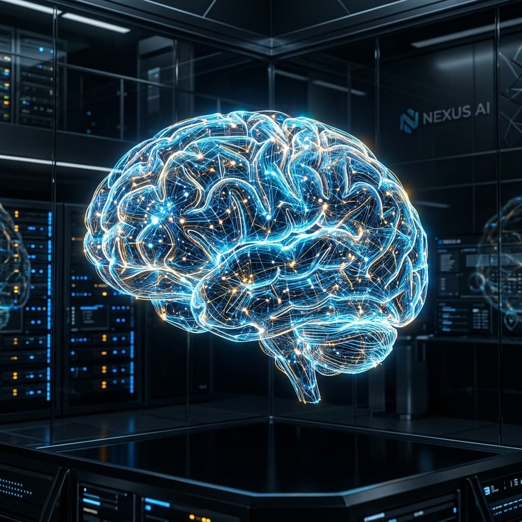 Artificial Intelligence Neural Brain Graphic